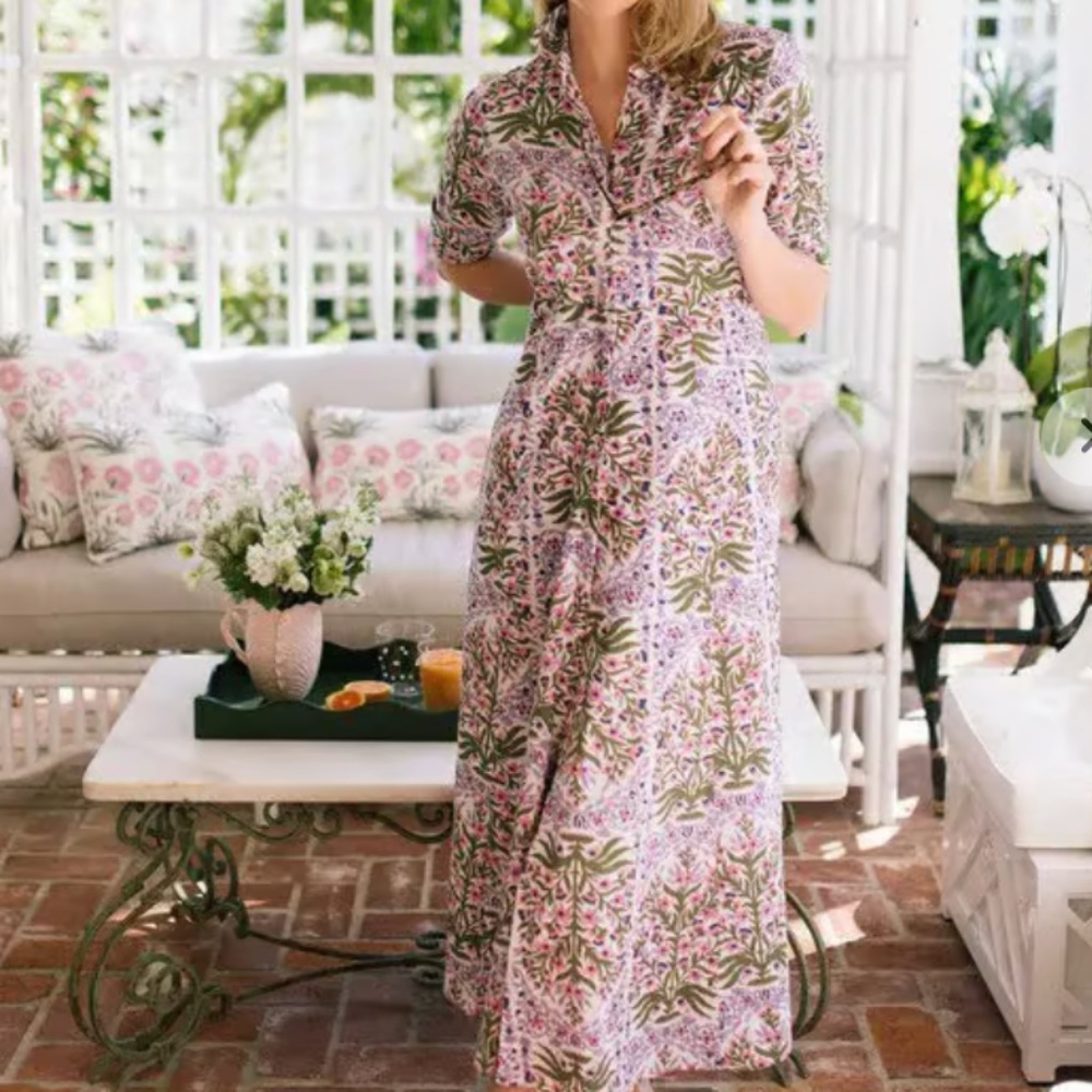 Julia Amory The Shirt Dress Mughal Jardin size Small / S